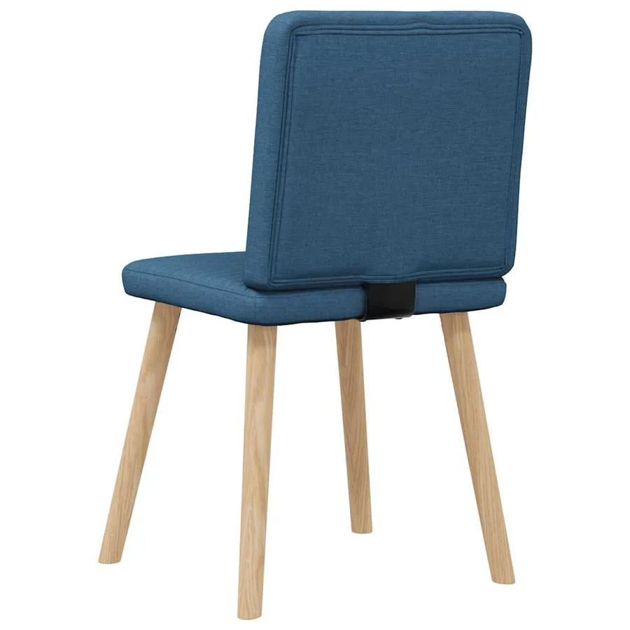 Chaises à manger lot de 4 bleu tissu - 6