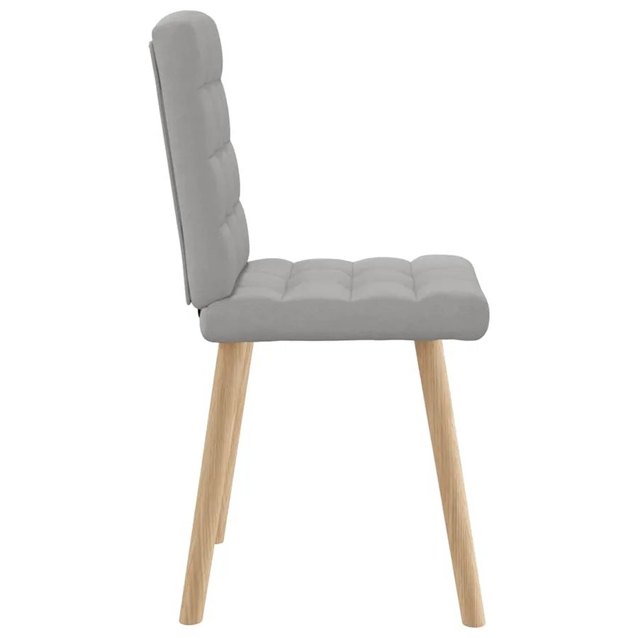 Chaises à manger lot de 6 gris nuage tissu - 5