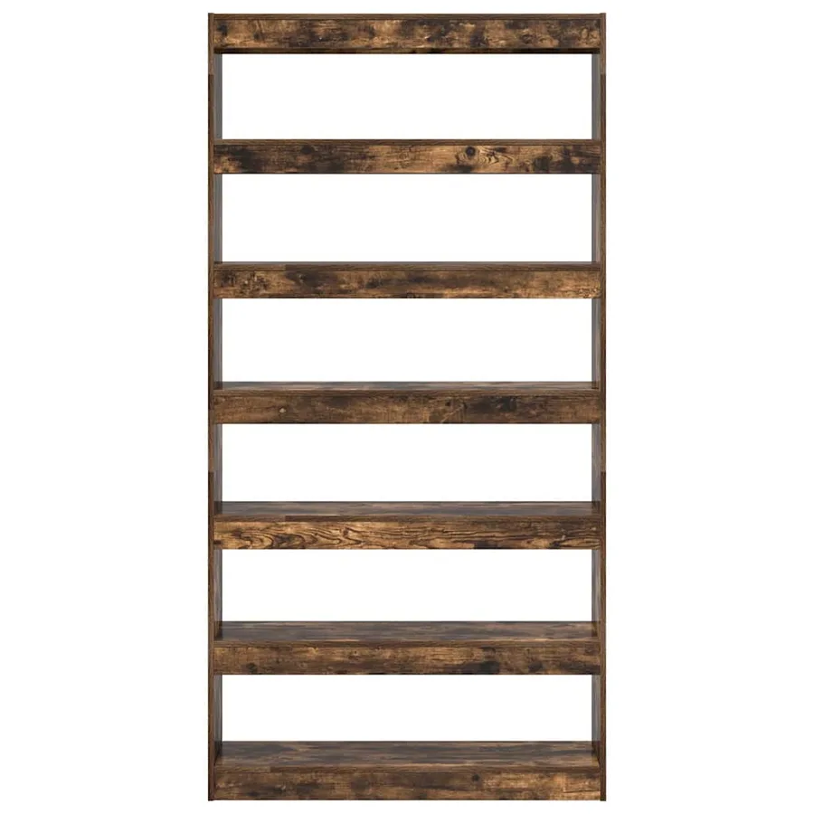Bibliothèque Chêne fumé 100 x 30 x 198 cm Bois d'ingénierie - 5