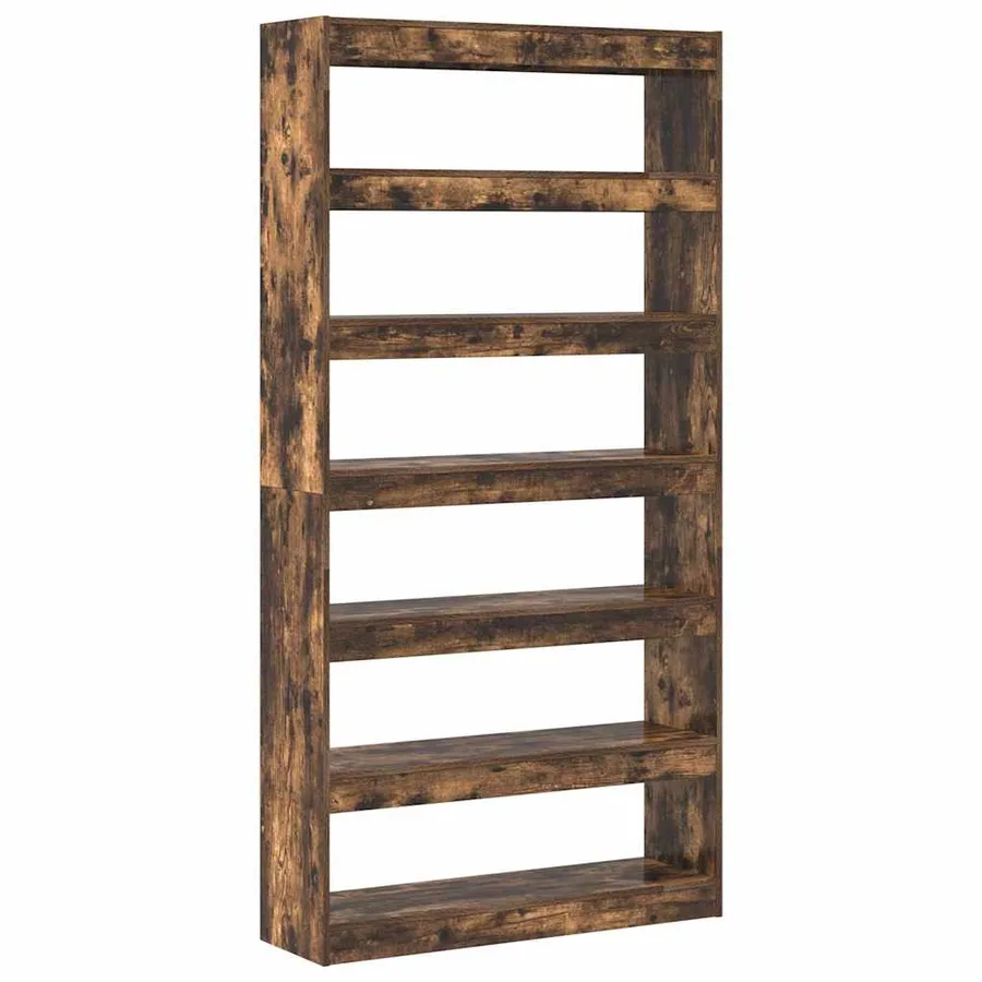 Bibliothèque Chêne fumé 100 x 30 x 198 cm Bois d'ingénierie - 7