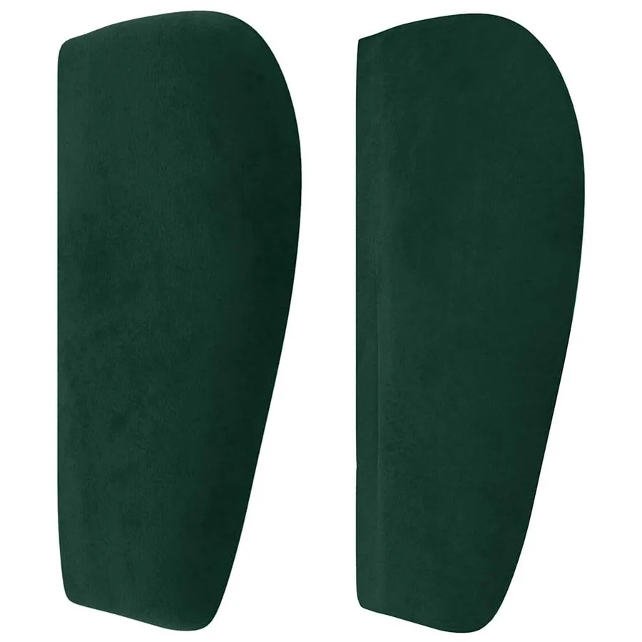 Tête de lit avec oreilles Vert foncé 147x23x78/88 cm Velours - 4