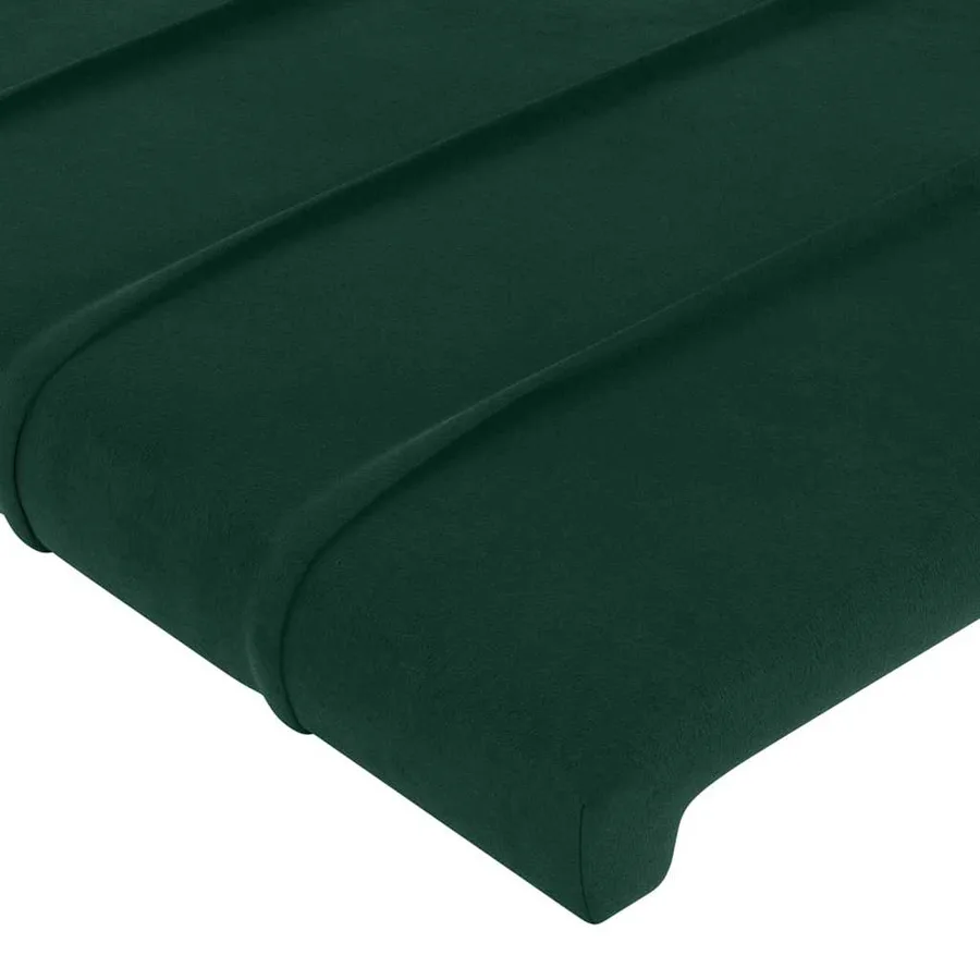 Tête de lit avec oreilles Vert foncé 147x23x78/88 cm Velours - 5