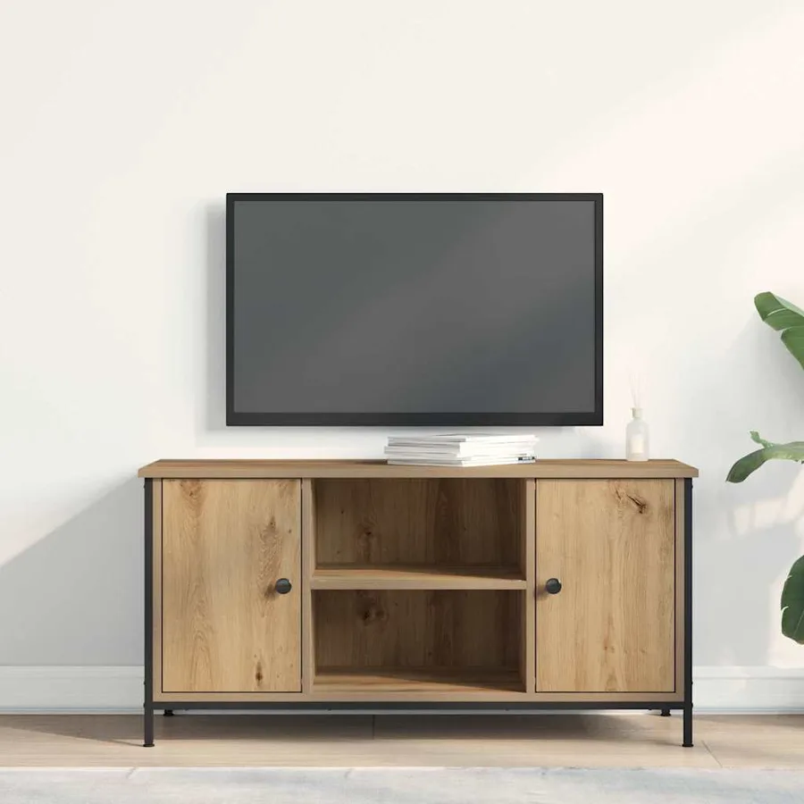 Meuble TV 100 x 40 x 50 cm chêne artisanal Bois d'ingénierie - 4