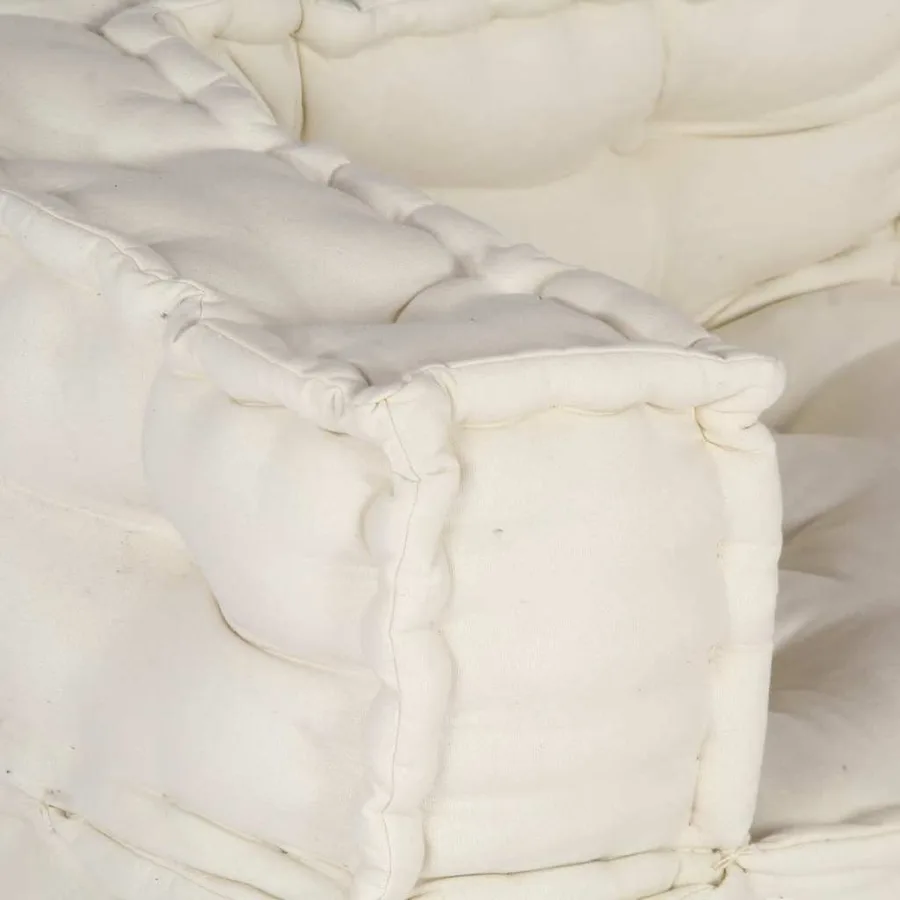 Canapé modulaire 2 places crème 140x70x36 tissu - 8