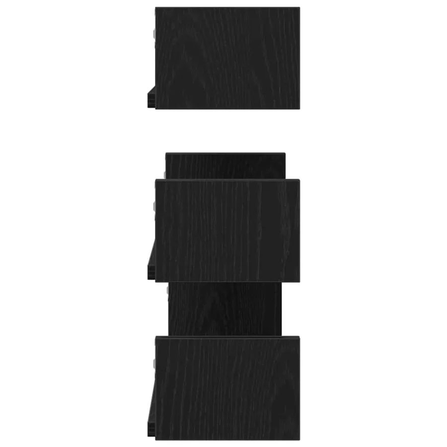 Étagères murales 3 pcs en chêne noir contrecollé - 6