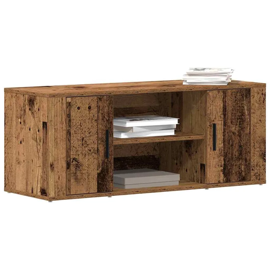 Meuble TV Bois ancien 100 x 35 x 40 cm Bois d'ingénierie - 3