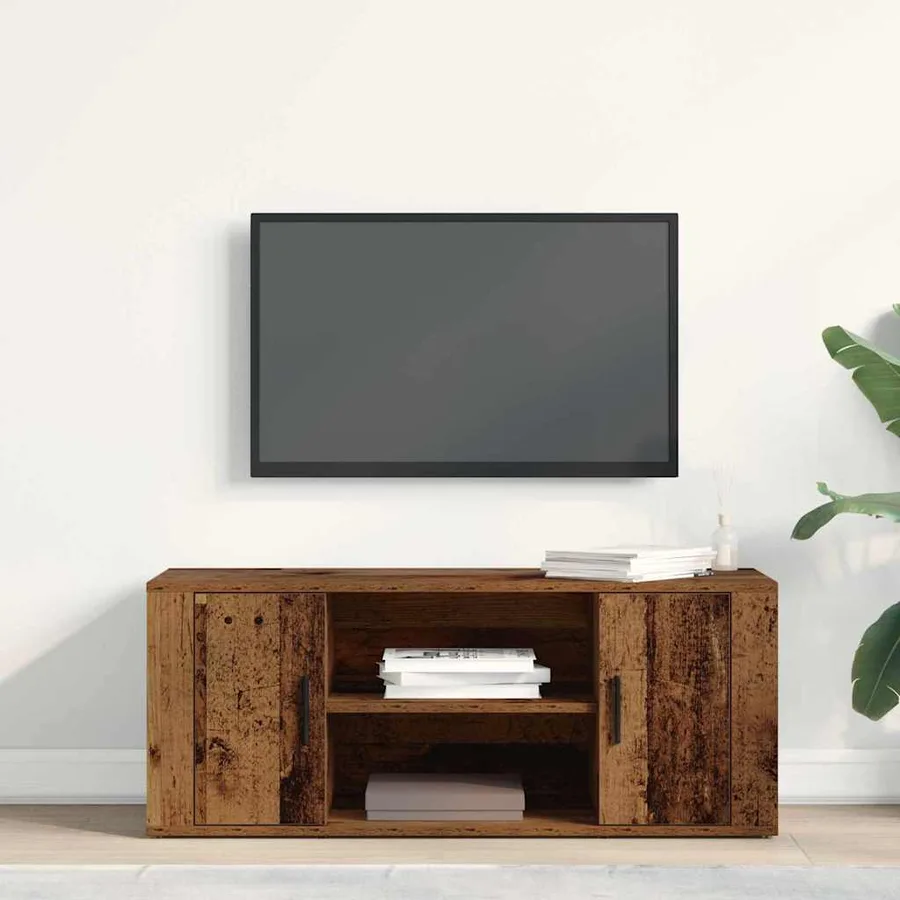 Meuble TV Bois ancien 100 x 35 x 40 cm Bois d'ingénierie - 4