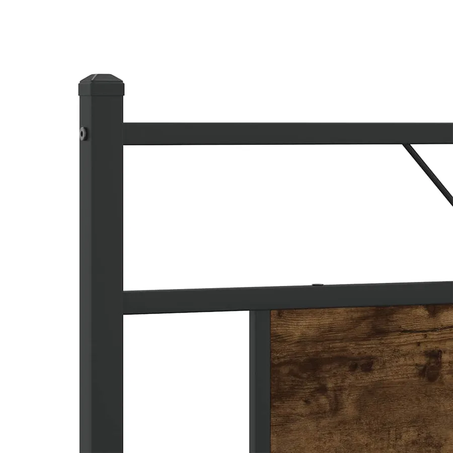 Cadre de lit sans matelas chêne fumé 160x200 cm bois ingénierie - 9