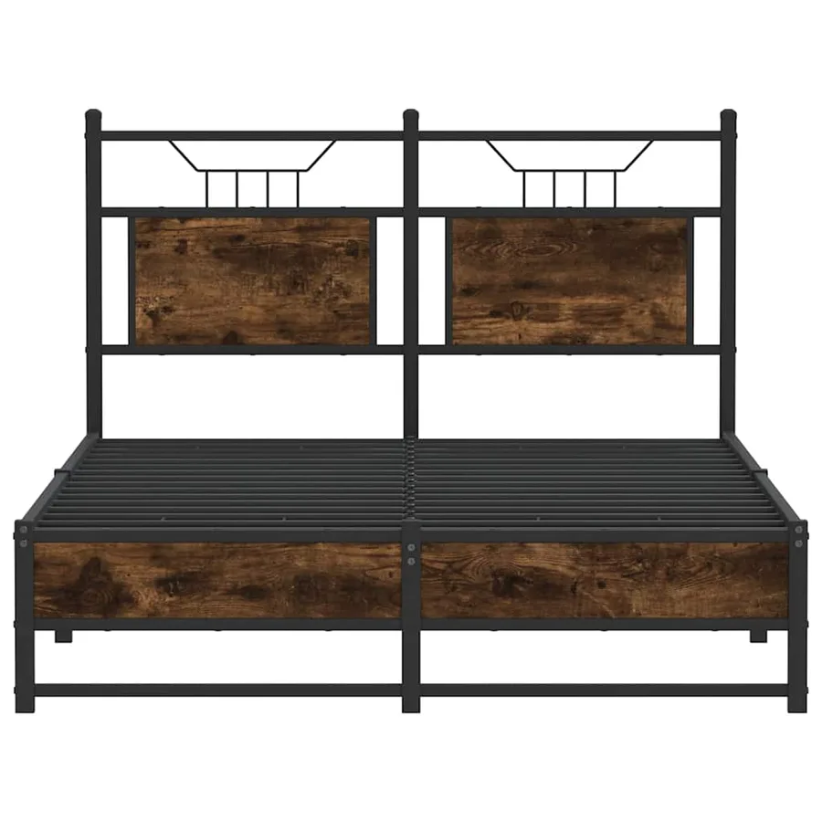 Cadre de lit sans matelas chêne fumé 120x190 cm bois ingénierie - 6