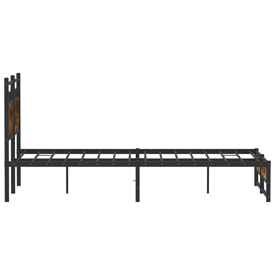 Cadre de lit sans matelas chêne fumé 120x190 cm bois ingénierie - 7