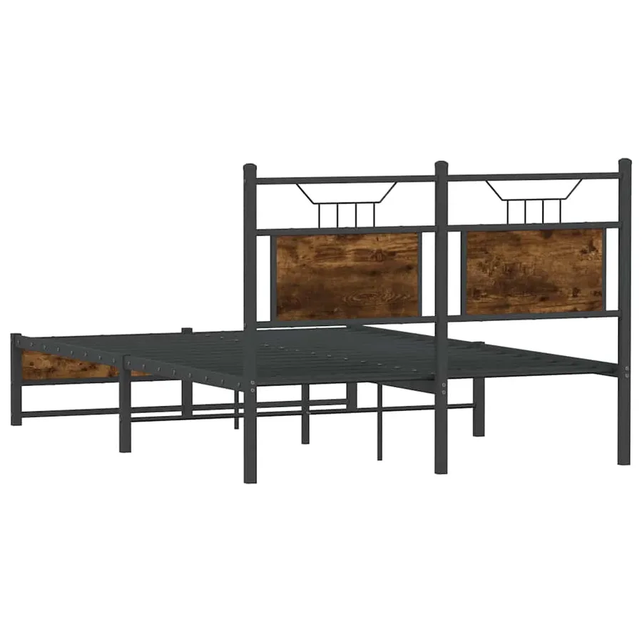Cadre de lit sans matelas chêne fumé 120x190 cm bois ingénierie - 8