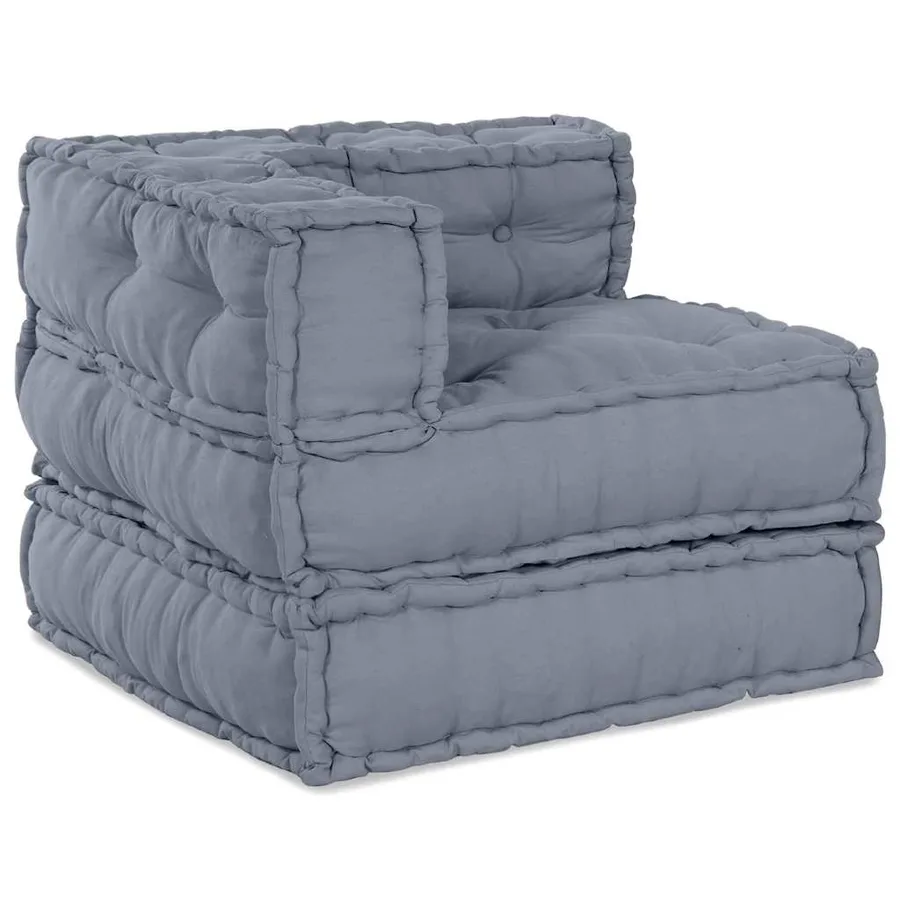 Unité de canapé modulaire 2 pcs Gris 140 x 70 x 56 cm Tissu - 3