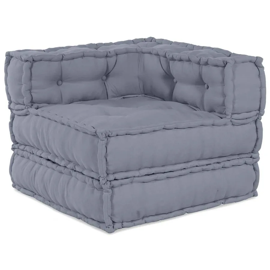 Unité de canapé modulaire 2 pcs Gris 140 x 70 x 56 cm Tissu - 6