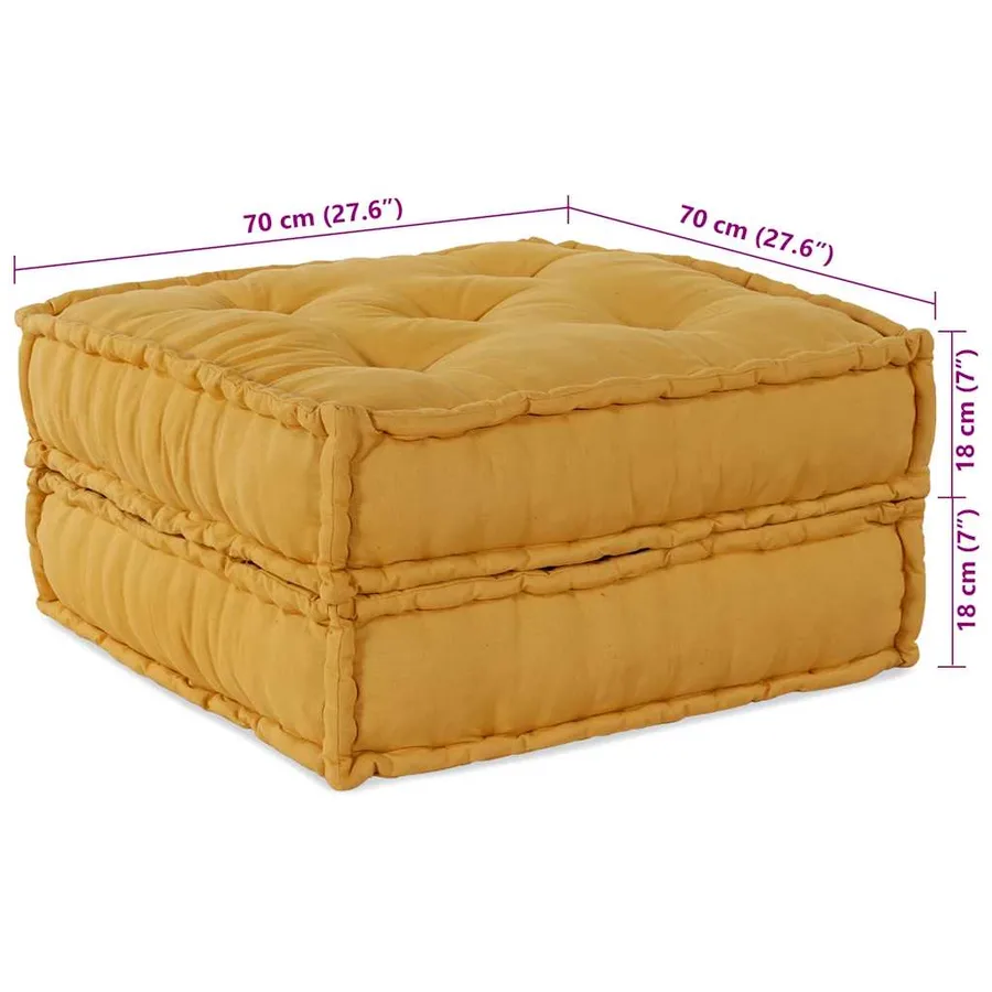 Canapé modulaire jaune 70x70x36 tissu - 11