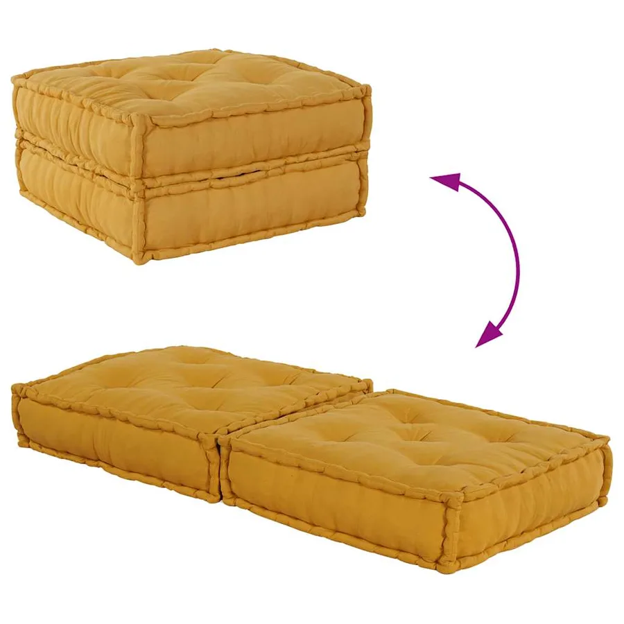 Canapé modulaire jaune 70x70x36 tissu - 7
