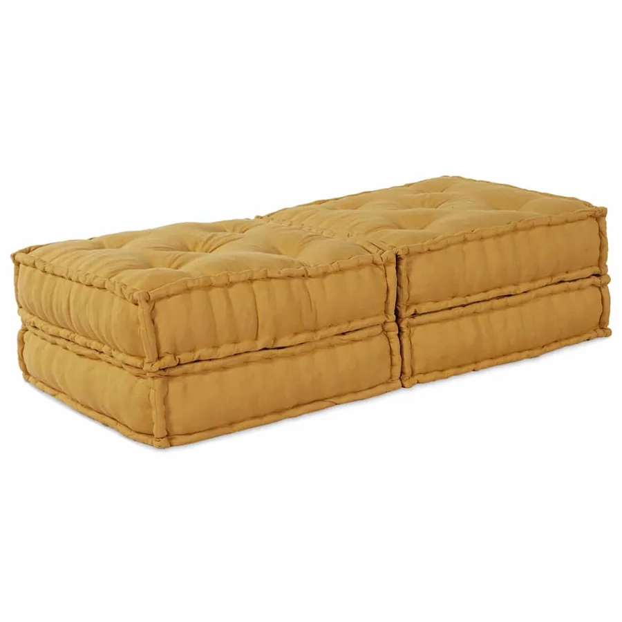 Unité de canapé modulaire 2 pcs Jaune 140 x 70 x 36 cm Tissu