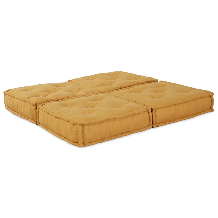 Unité de canapé modulaire 2 pcs Jaune 140 x 70 x 36 cm Tissu - 2