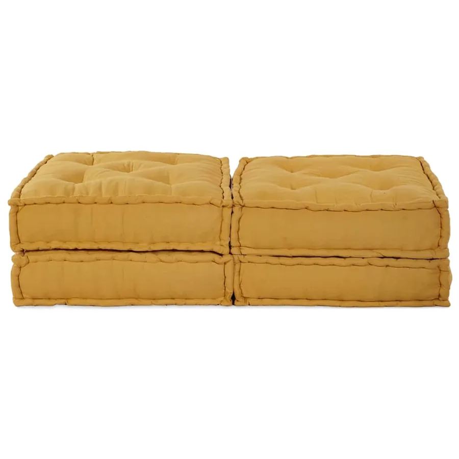 Unité de canapé modulaire 2 pcs Jaune 140 x 70 x 36 cm Tissu - 5