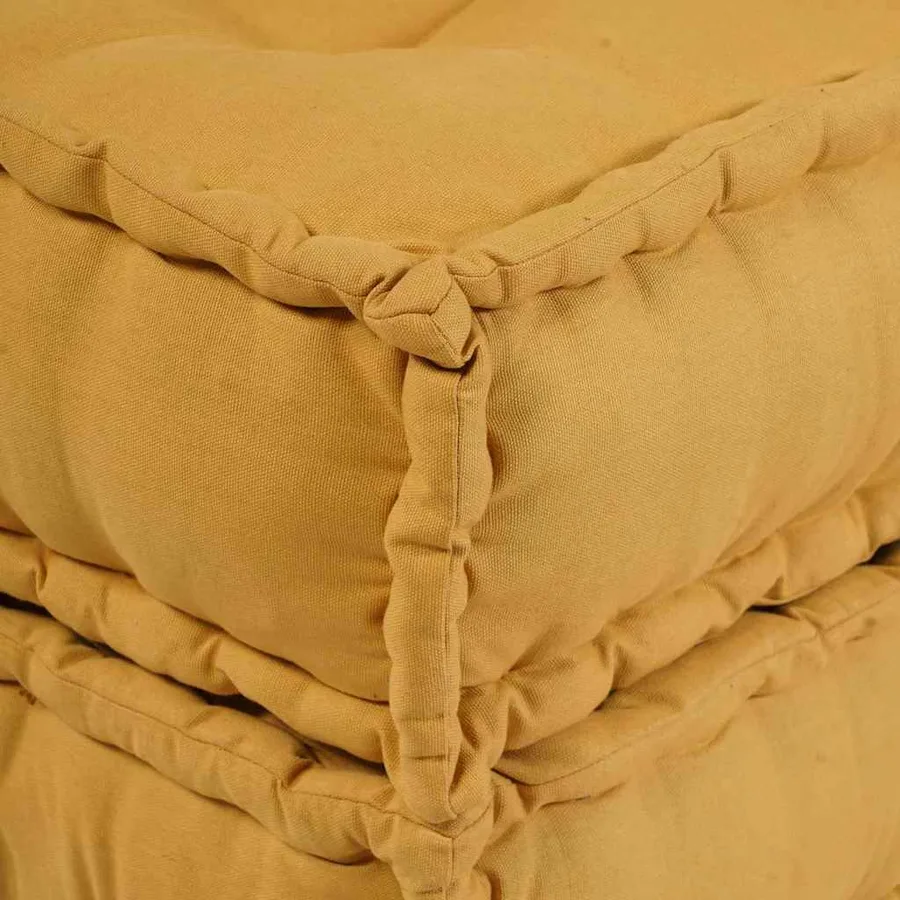 Unité de canapé modulaire 2 pcs Jaune 140 x 70 x 36 cm Tissu - 6