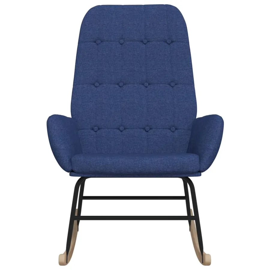 Chaise à bascule Bleu Tissu - 3