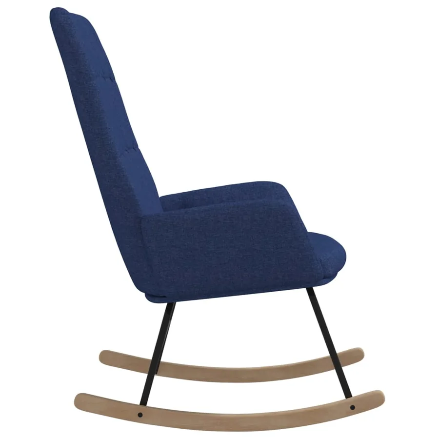 Chaise à bascule Bleu Tissu - 4