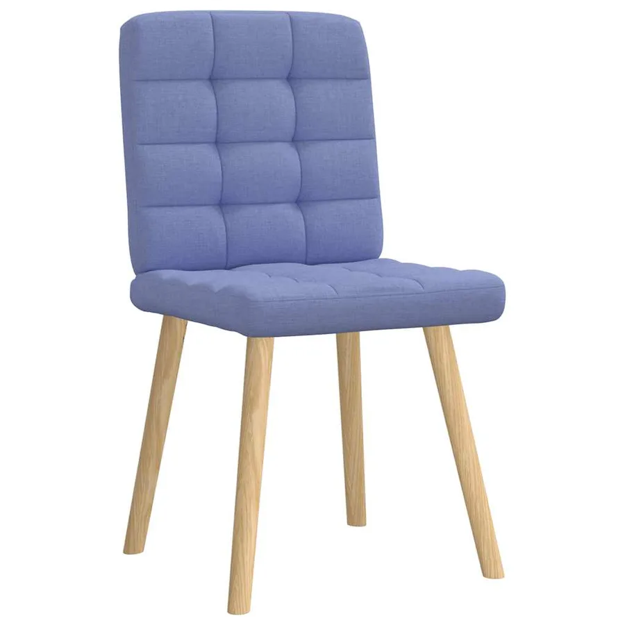 Chaises à manger lot de 2 bleu jean tissu - 4