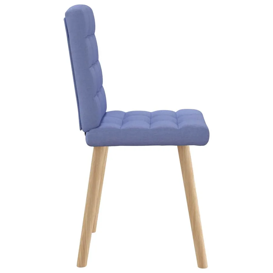 Chaises à manger lot de 2 bleu jean tissu - 5
