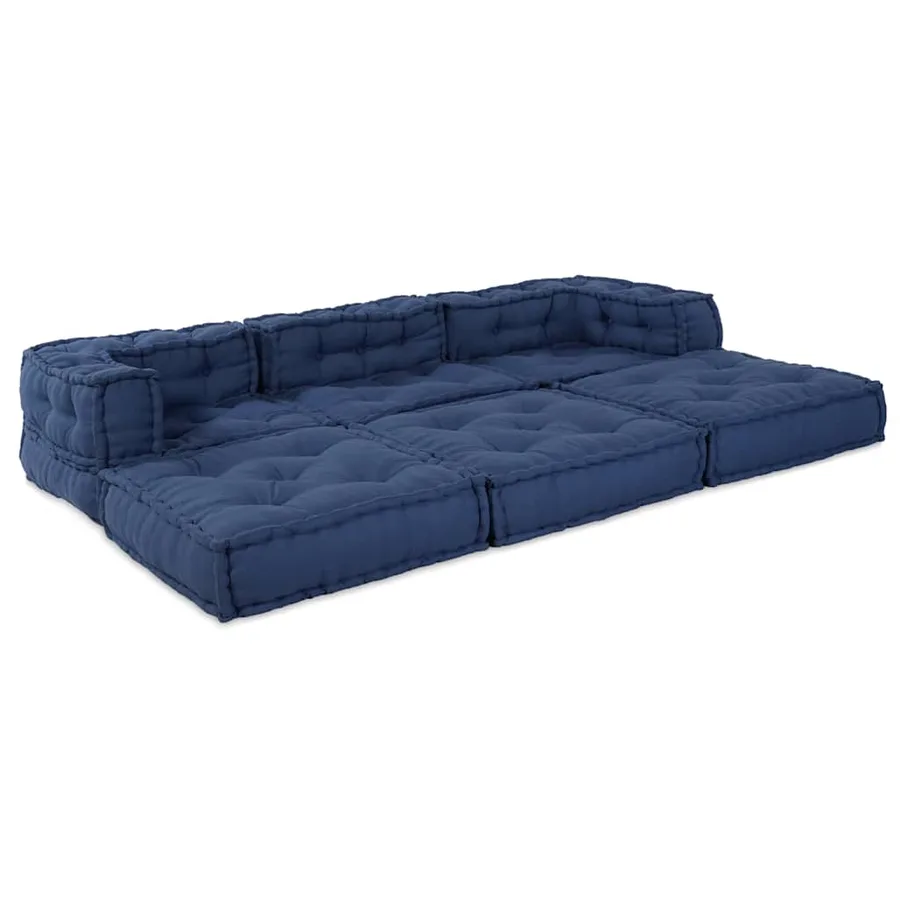 Unité de canapé modulaire 3 pcs Indigo Tissu - 8