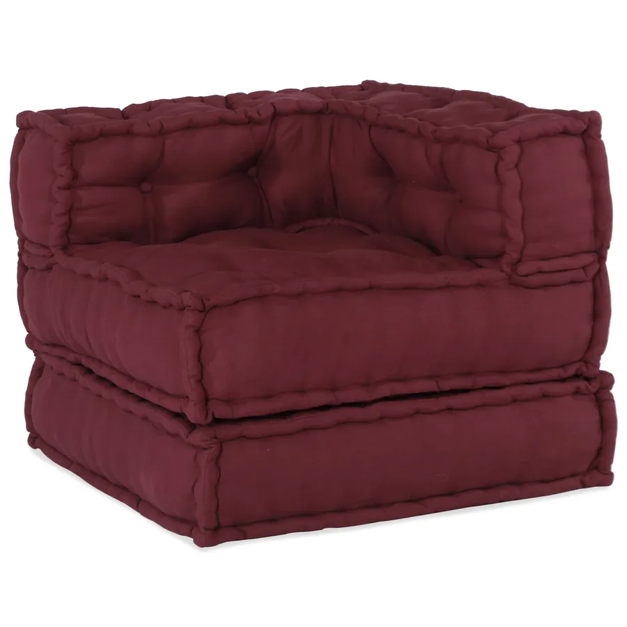 Unité de canapé modulaire 3 pcs Marron Tissu - 5