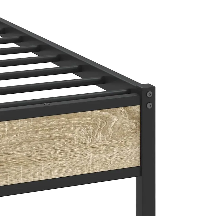 Cadre de lit sans matelas chêne sonoma 100x200 cm - 10