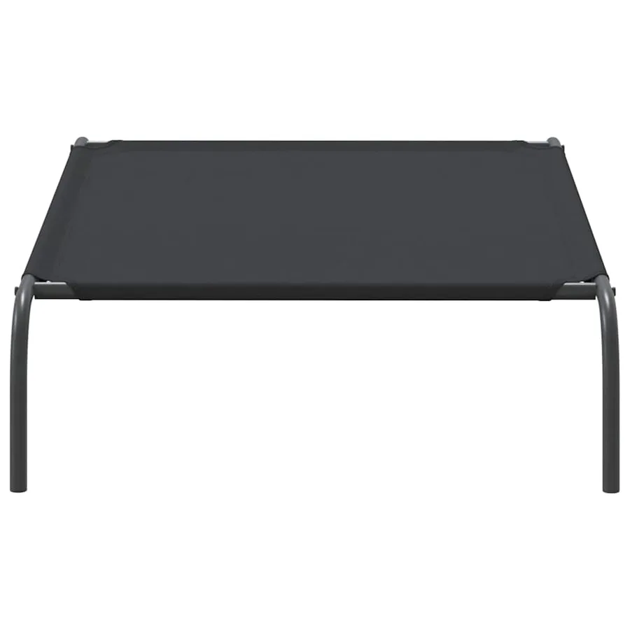 Lit surélevé pour chien noir 110x65x20 cm tissu oxford et acier - 5