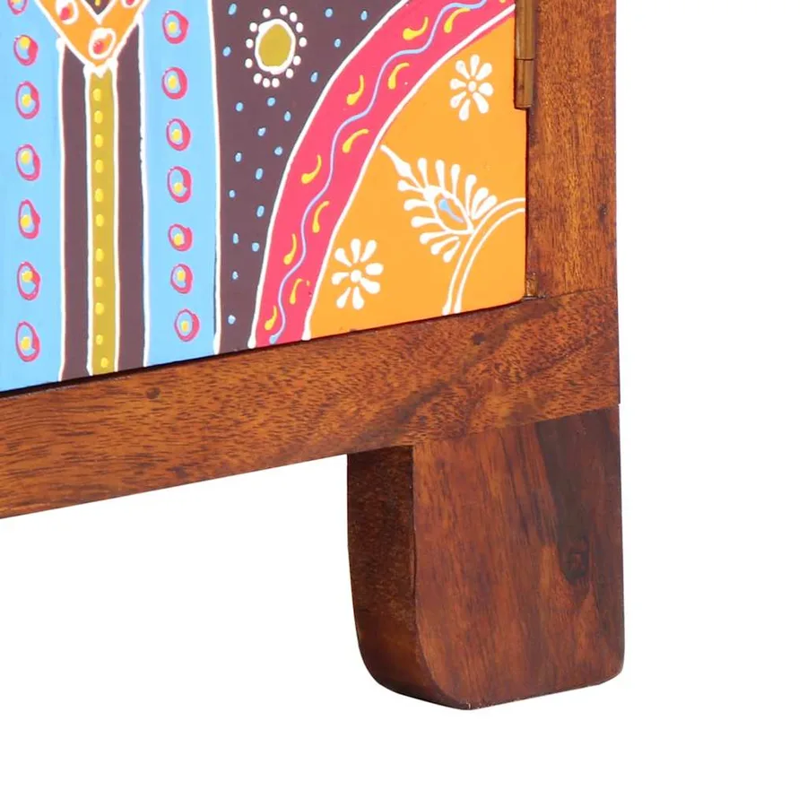 Meuble TV multicolore 110x30x40 bois d'acacia massif - 10