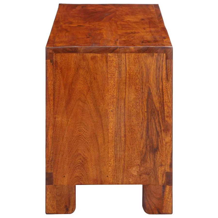 Meuble TV multicolore 110x30x40 bois d'acacia massif - 6