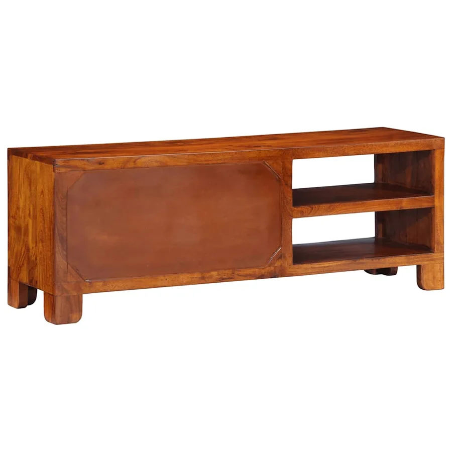 Meuble TV multicolore 110x30x40 bois d'acacia massif - 7
