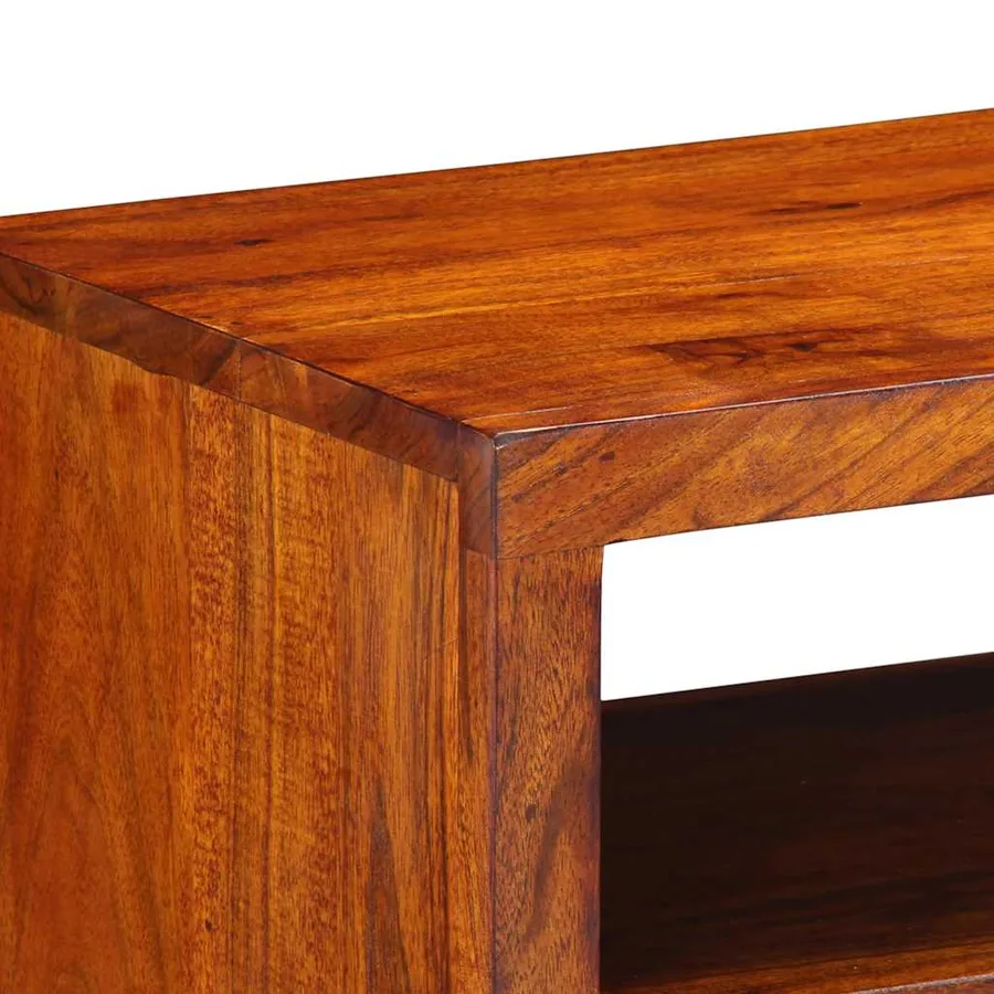 Meuble TV multicolore 110x30x40 bois d'acacia massif - 8