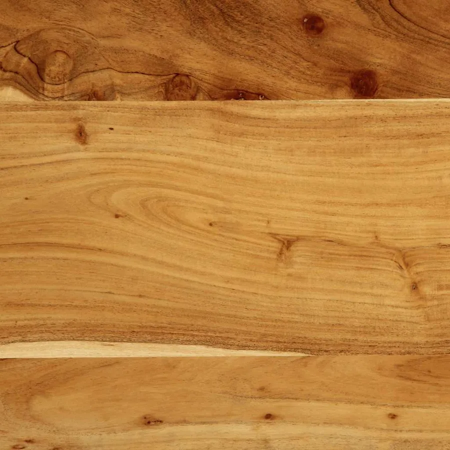 Tête de lit 100 cm bois massif d'acacia et fer - 10