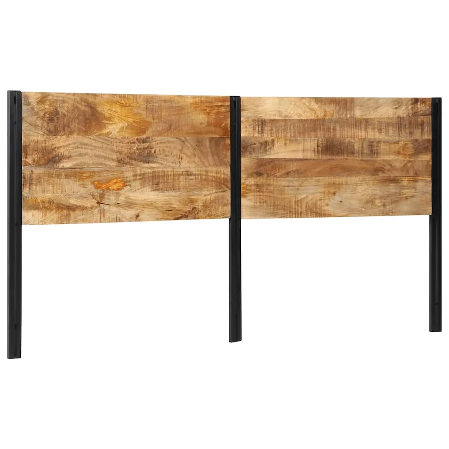 Tête de lit 200 cm bois massif manguier et fer - 11