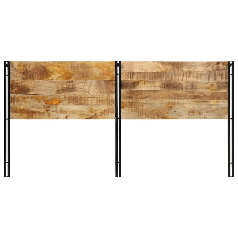 Tête de lit 200 cm bois massif manguier et fer - 2