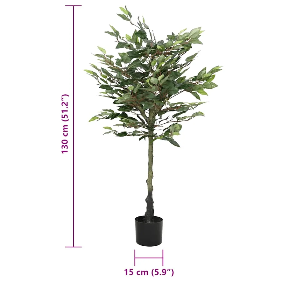 Ficus artificiel 480 feuilles 130 cm vert - 5