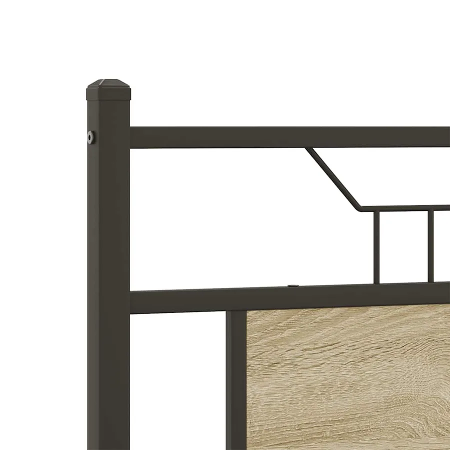 Cadre de lit sans matelas chêne sonoma 150x200 cm - 9