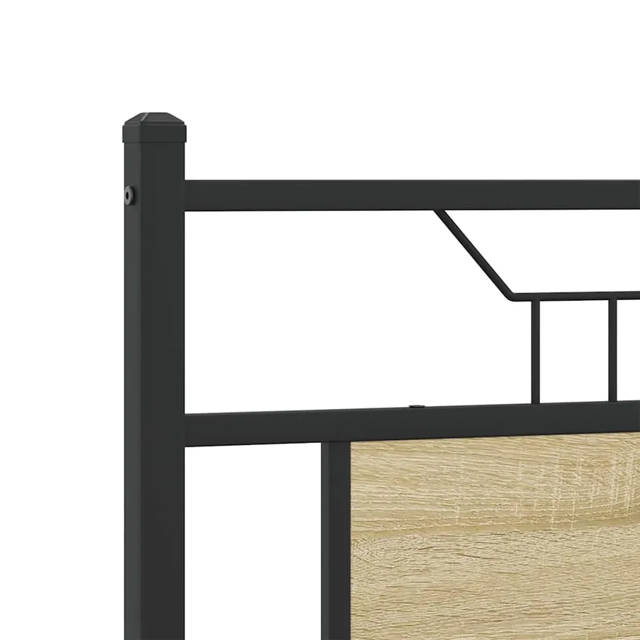 Cadre de lit sans matelas chêne sonoma 137x190 cm - 9