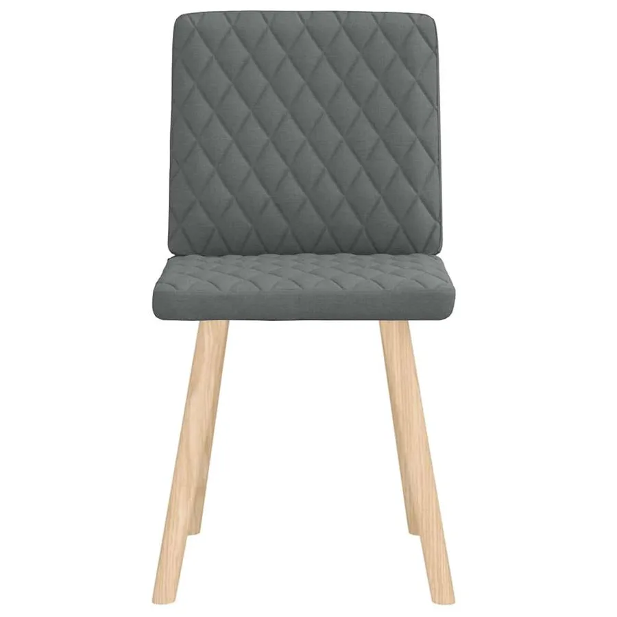 Chaises à manger lot de 2 gris foncé tissu - 3