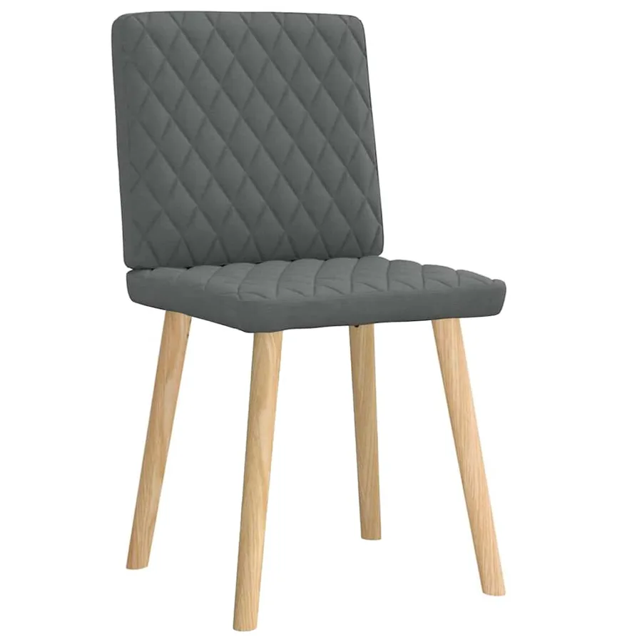 Chaises à manger lot de 2 gris foncé tissu - 4