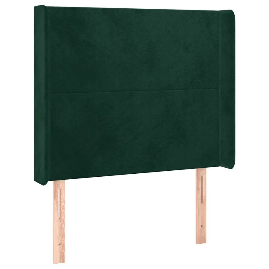 Tête de lit à LED Vert foncé 83x16x118/128 cm Velours - 3