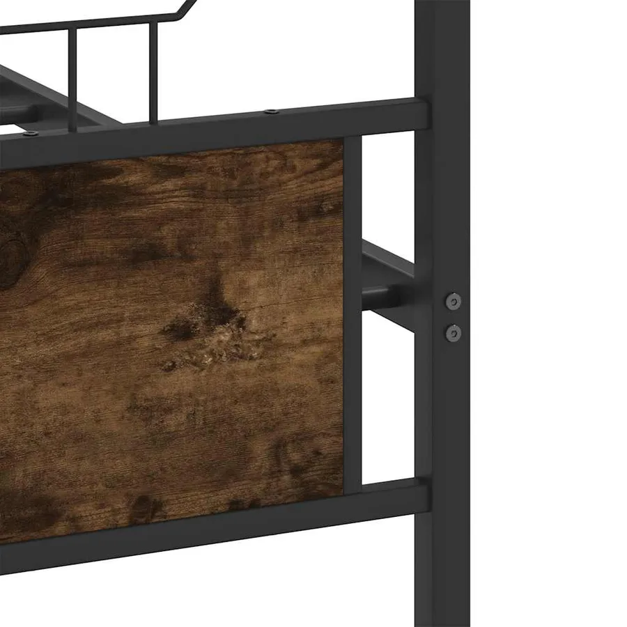 Cadre de lit sans matelas chêne fumé 120x200 cm bois ingénierie - 10
