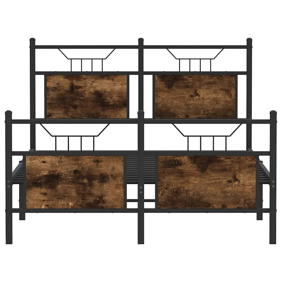 Cadre de lit sans matelas chêne fumé 120x200 cm bois ingénierie - 6