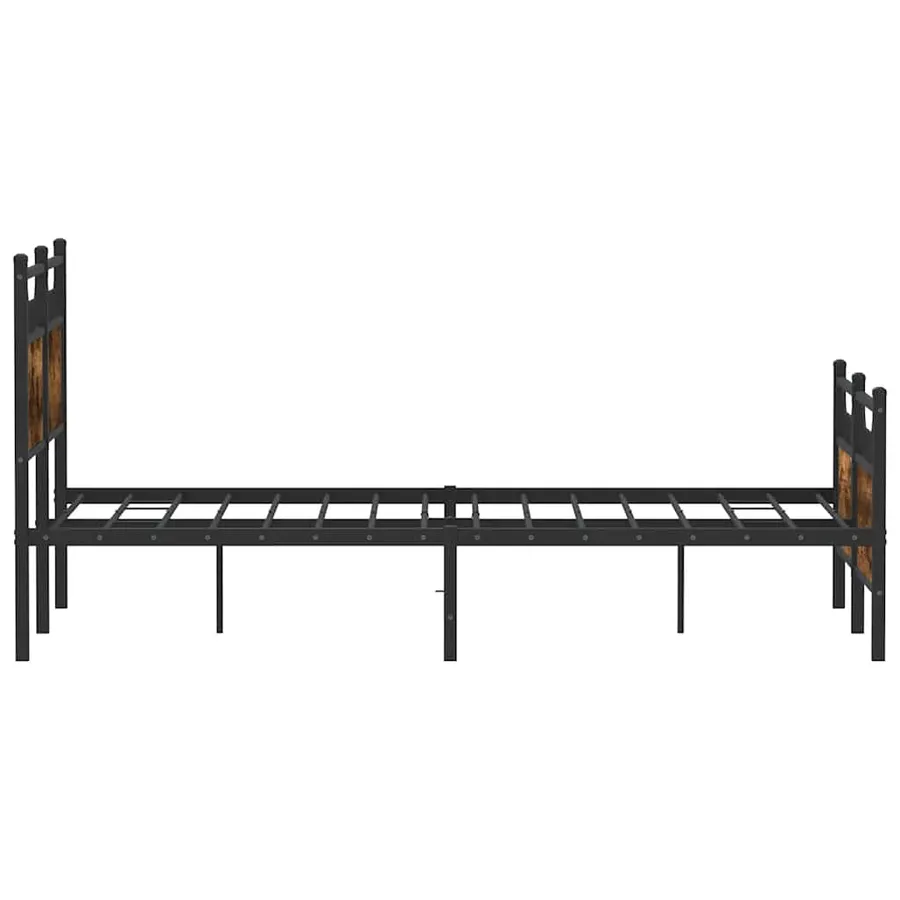 Cadre de lit sans matelas chêne fumé 120x200 cm bois ingénierie - 7