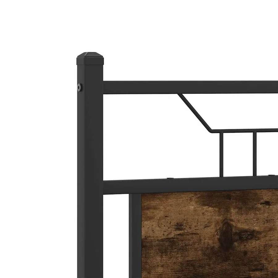Cadre de lit sans matelas chêne fumé 120x200 cm bois ingénierie - 9