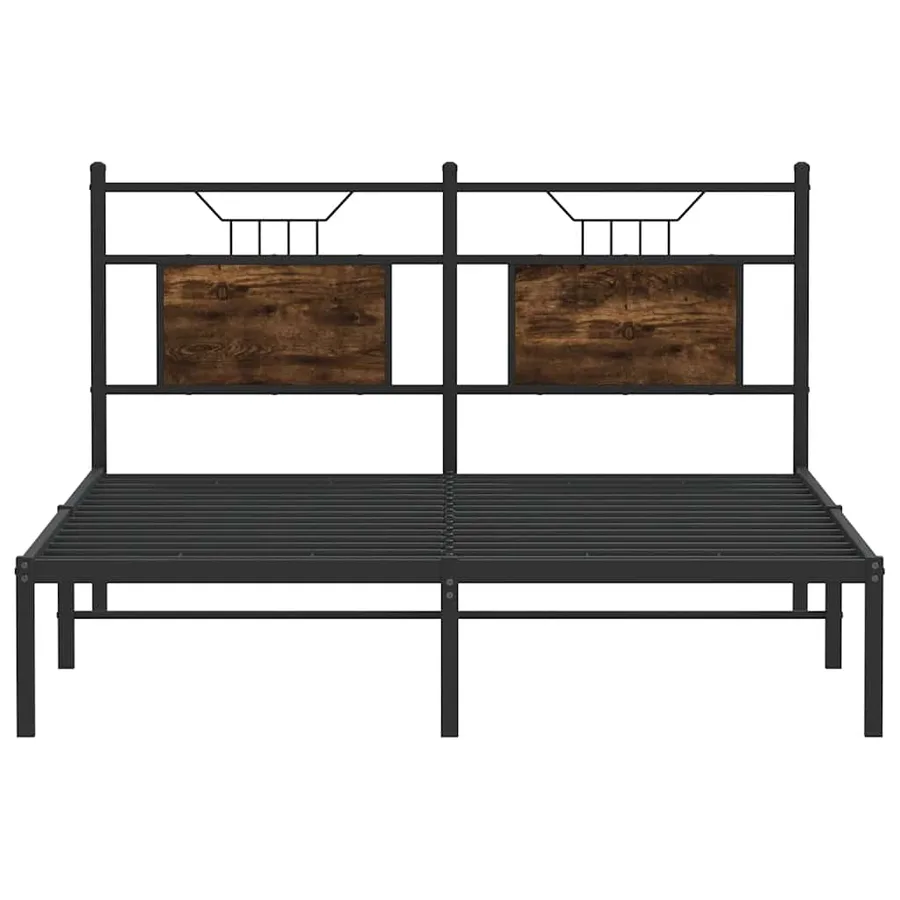 Cadre de lit sans matelas chêne fumé 140x200 cm bois ingénierie - 6