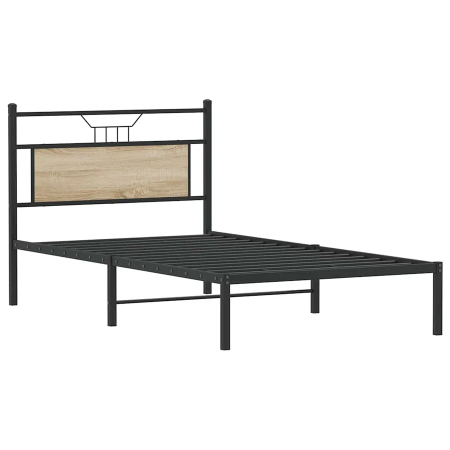 Cadre de lit sans matelas chêne sonoma 100x190 cm - 5